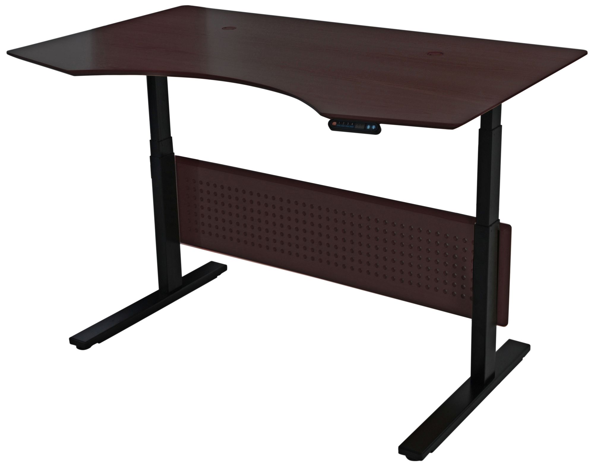 Prestige 63" Wide Espresso Wood Adjustable Sit-Stand Desk