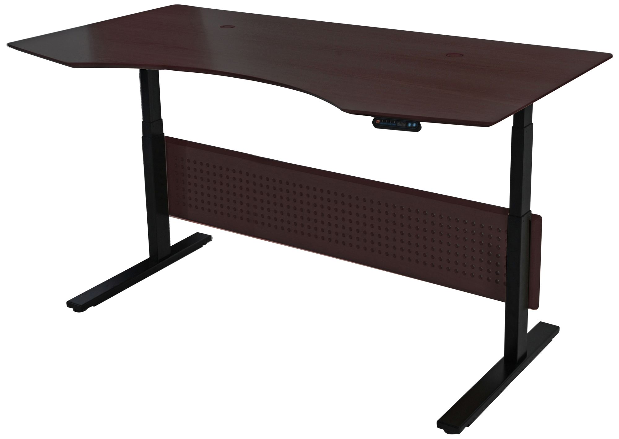 Prestige 75" Wide Espresso Wood Adjustable Sit-Stand Desk