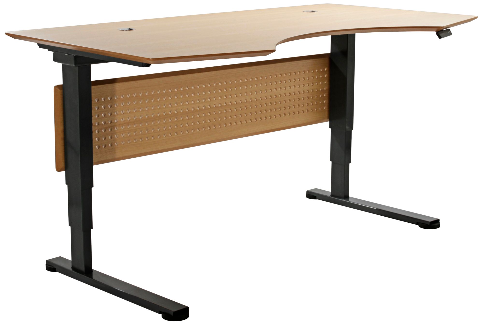 Prestige 75" Wide Maple Wood Adjustable Sit-Stand Desk