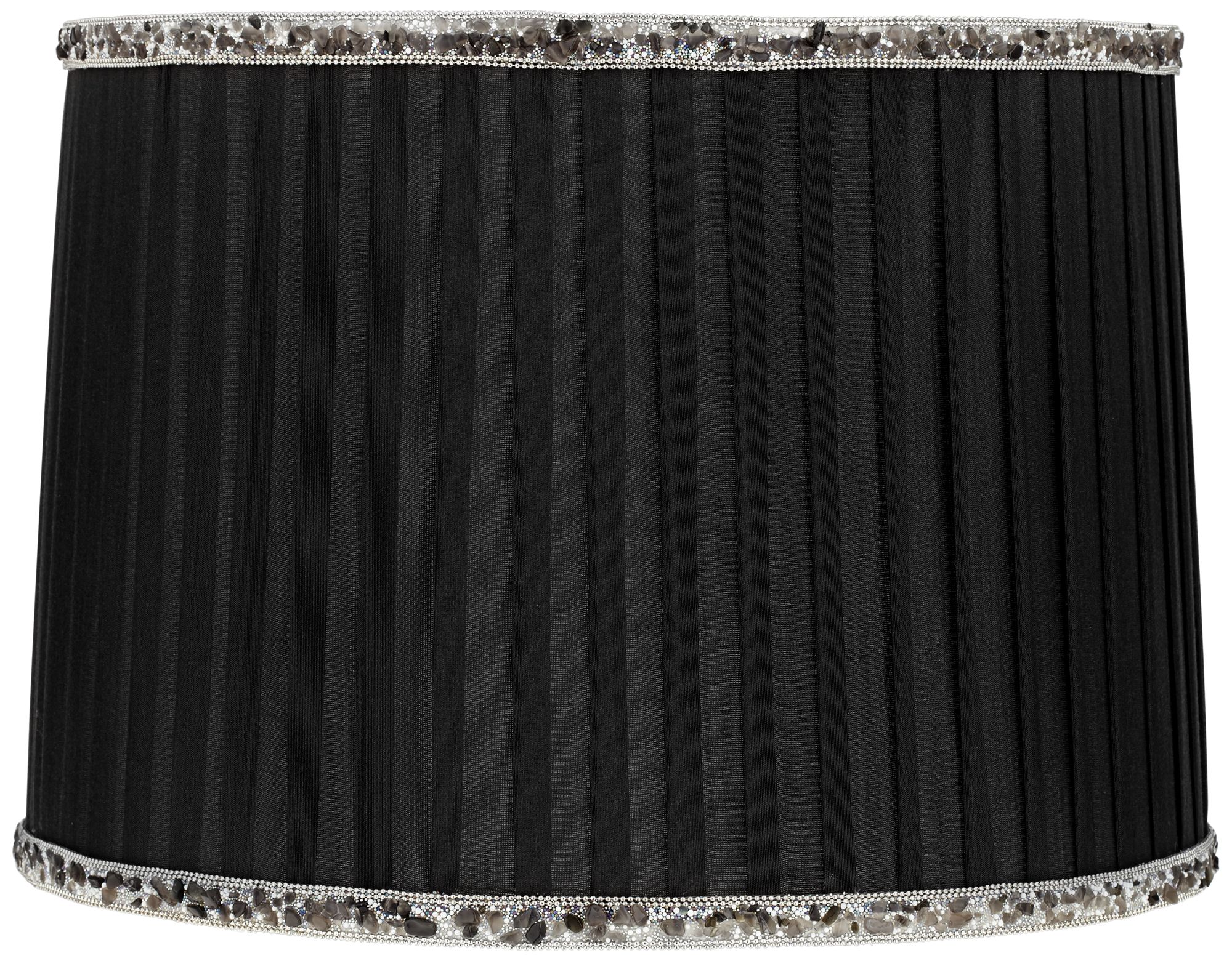 Bavaria Black Machine Pleat Drum Lamp Shade 13x14x10 (Spider)