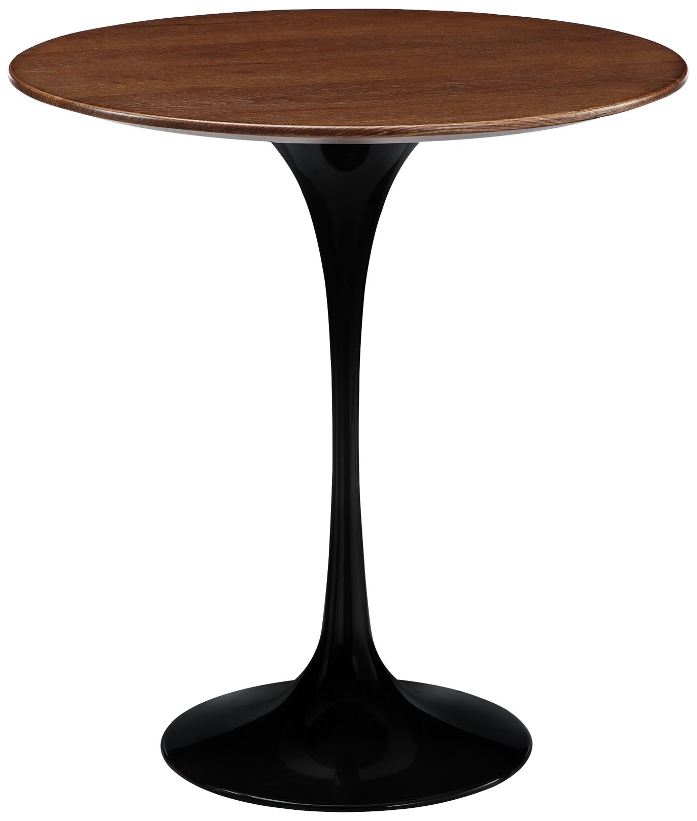 Lippa 19 1/2" High Black Finish Round Modern Side Table