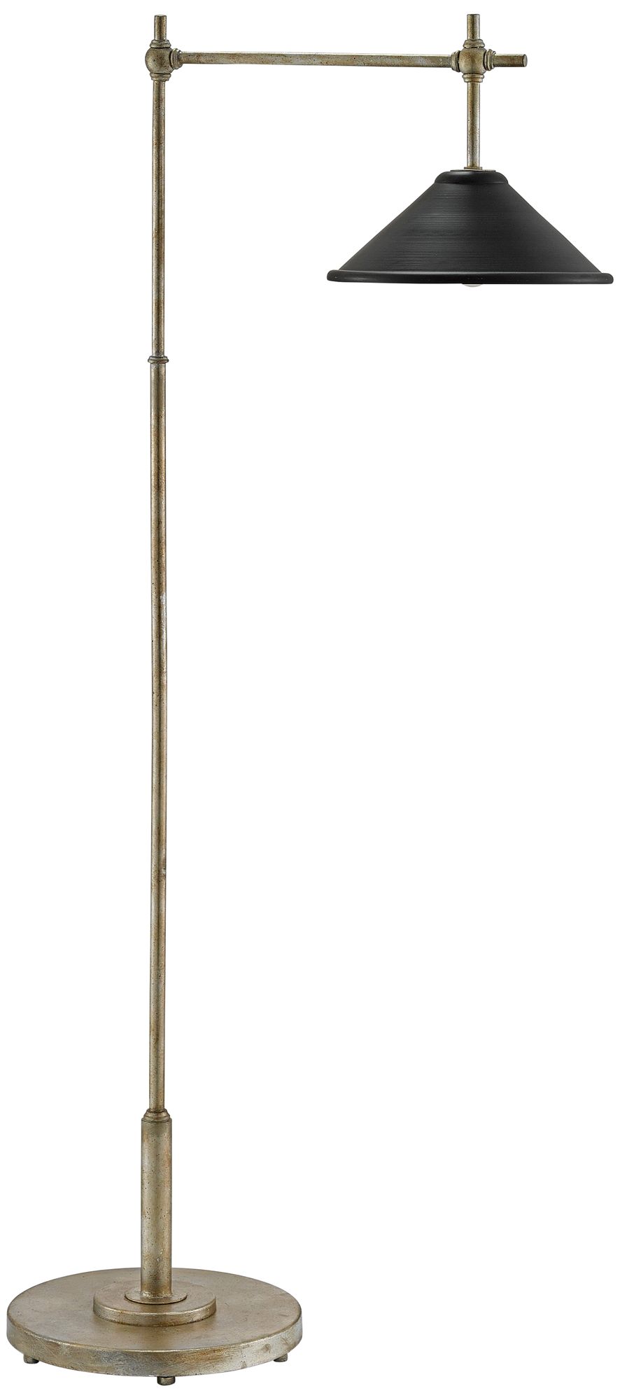 Currey and Company Dao Silver Granello Metal Floor Lamp