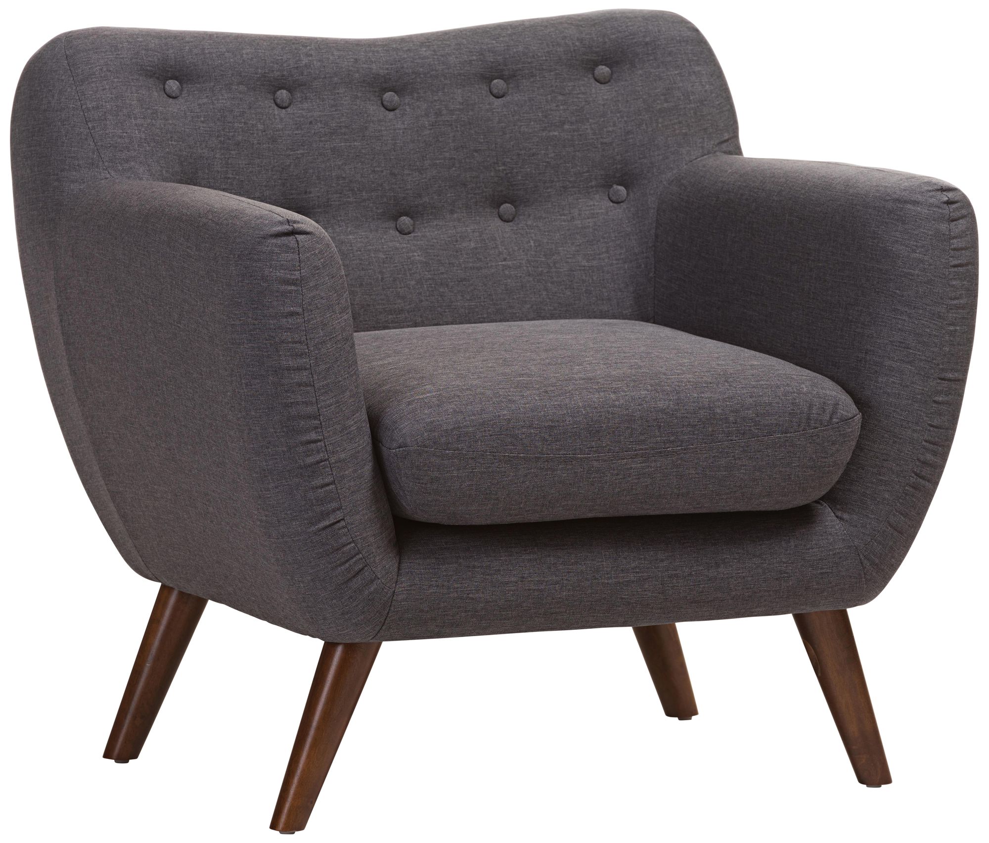 Baxton Studio Harper Dark Gray Fabric Armchair