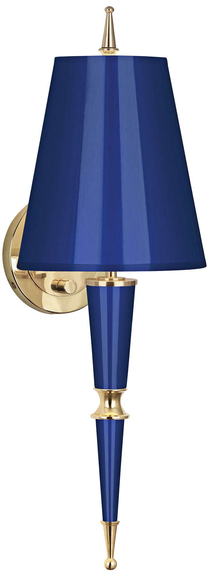 Versailles 23 1/4" High Navy Lacquer and Shade Wall Lamp