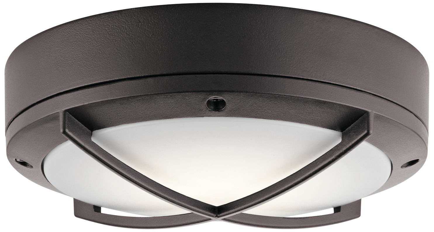 Cyber Tech Willow 12 1/2"W Bronze LED Outdoor Ceiling Light 40V72