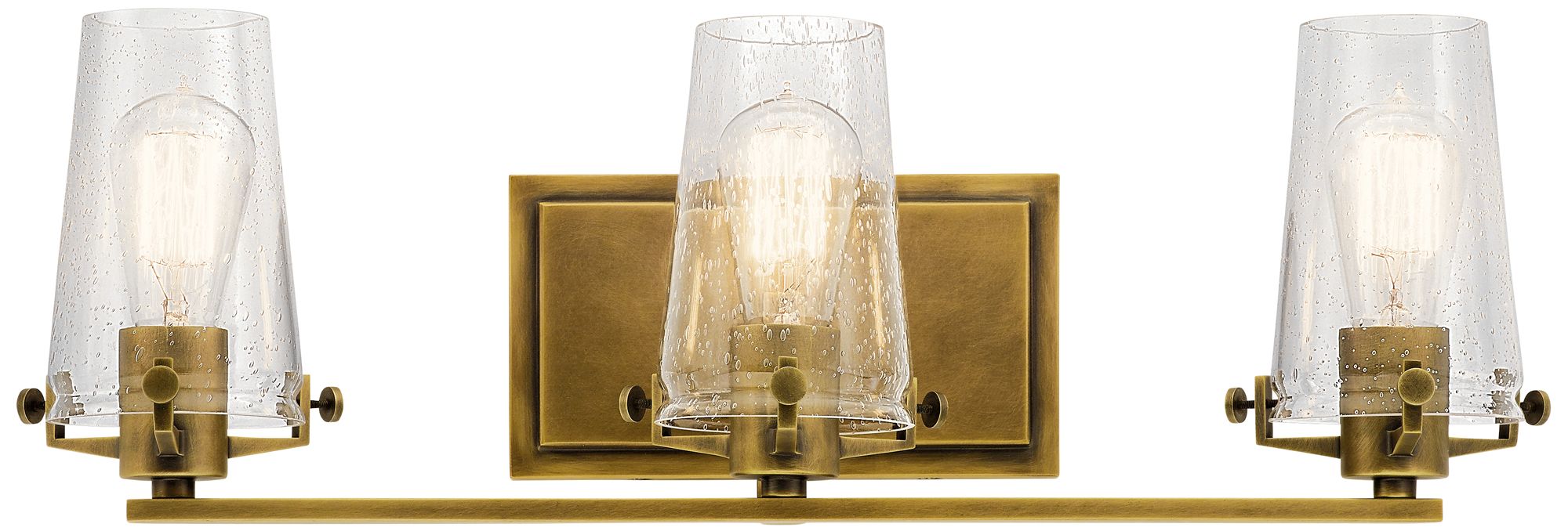 Kichler Alton 24" Wide Natural Brass 3-Light Bath Light