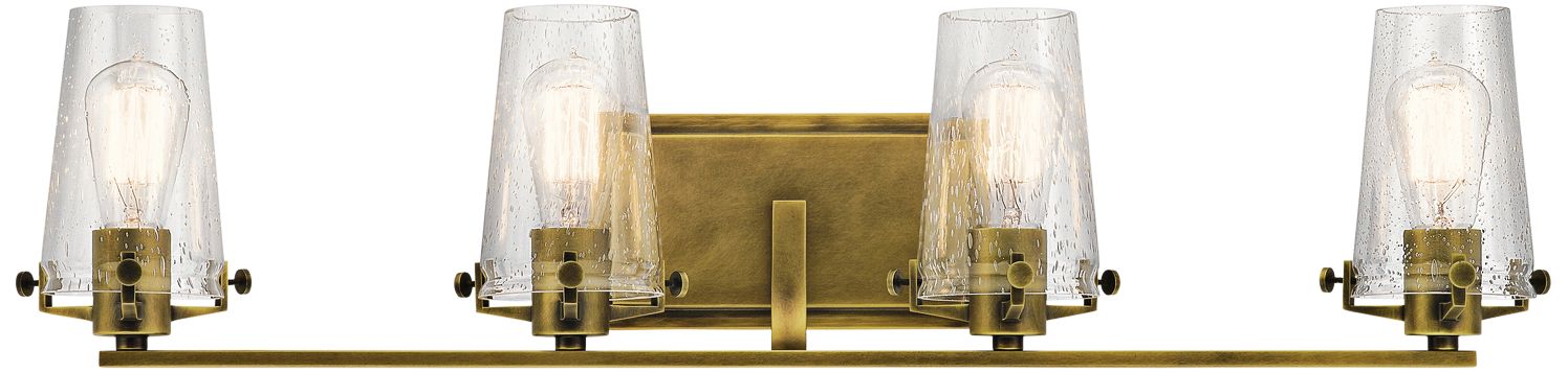 Kichler Alton 33 3/4" Wide Natural Brass 4-Light Bath Light