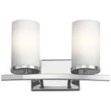 Kichler Crosby 8 3/4&quot; High Chrome 2-Light Wall Sconce