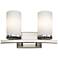 Kichler Crosby 8 3/4"H Brushed Nickel 2-Light Wall Sconce