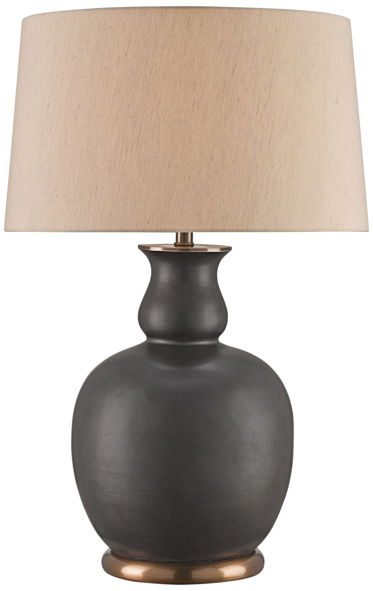 Currey and Company Ultimo Matte Black Brass Table Lamp
