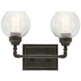 Kichler Niles 10 3/4&quot; High Olde Bronze 2-Light Wall Sconce