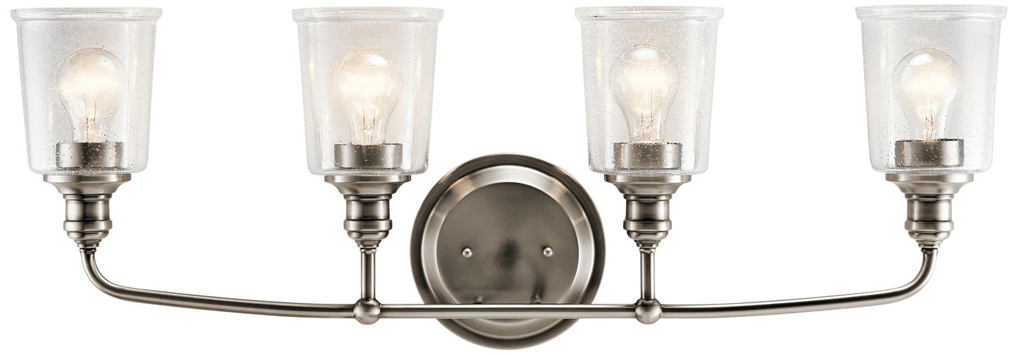 Kichler Waverly 33" Wide Classic Pewter 4-Light Bath Light