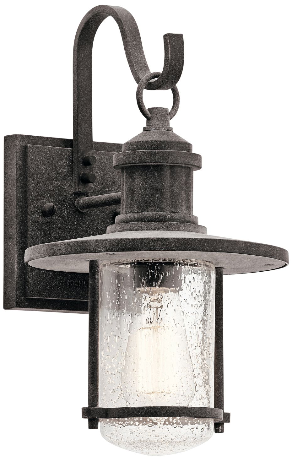 outdoor kichler light lighting riverwood zinc weathered lantern hatteras bronze bay led medium lampsplus