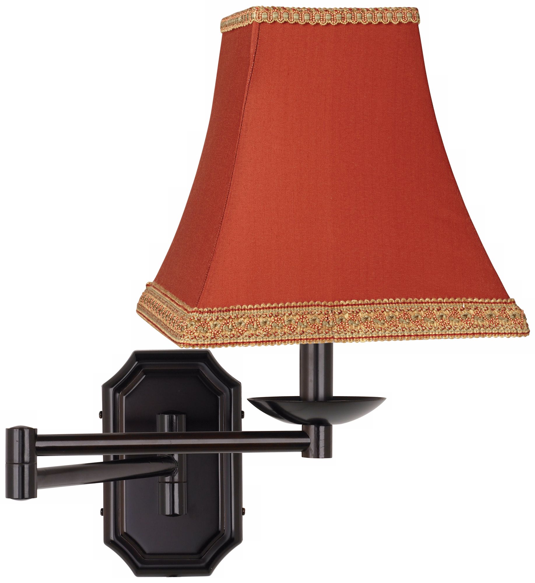 Rust Dark Bronze Plug-In Swing Arm Wall Lamp