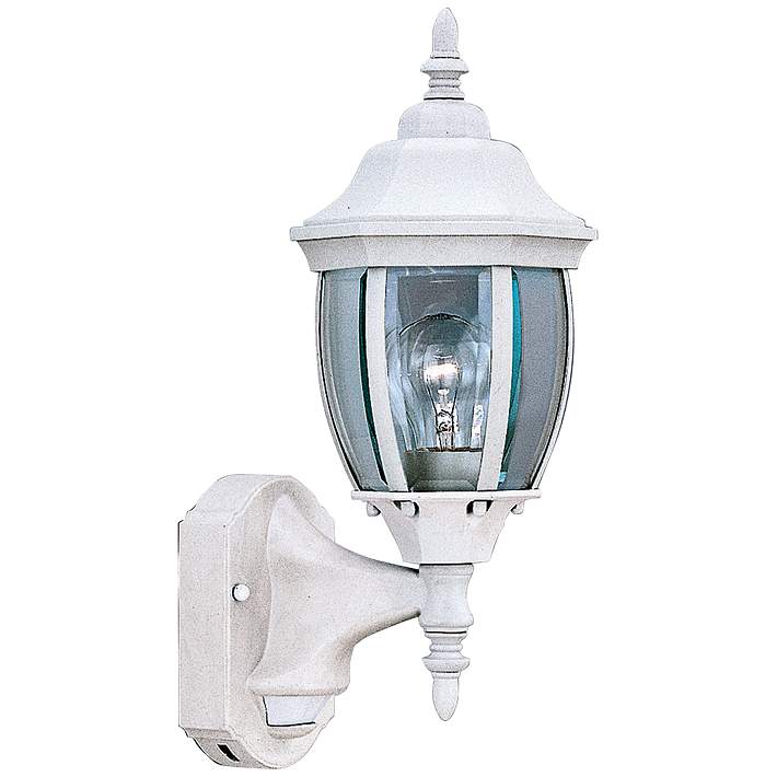 White Dusk To Dawn Outdoor Wall Light, Outdoor Wall Sconce Dusk To Dawn