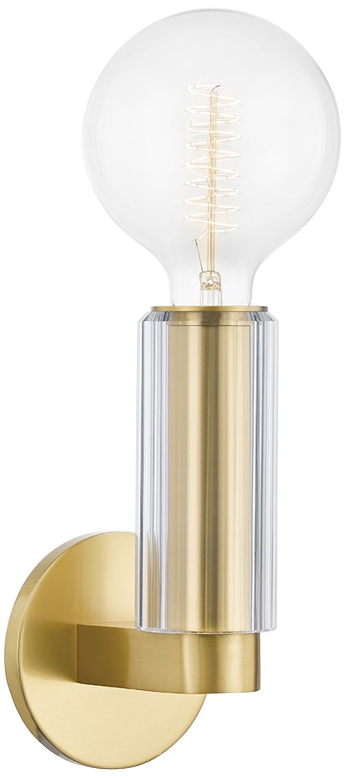 Hudson Valley Gilbert 14 3/4" High Aged Brass Wall Sconce