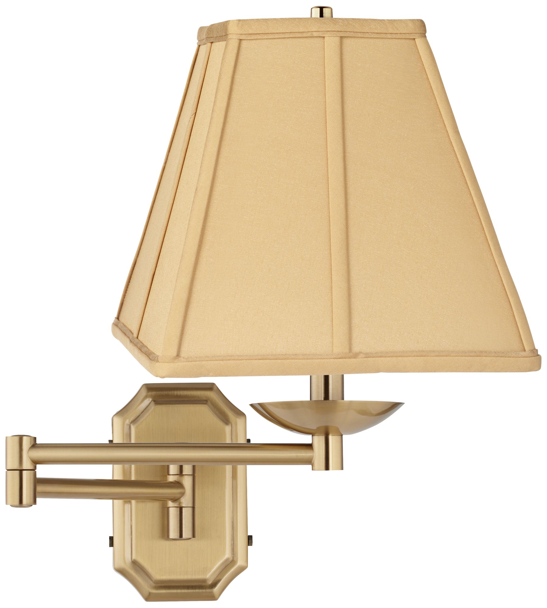 Golden Tan Square Alta Cut Corner Antique Brass Swing Arm