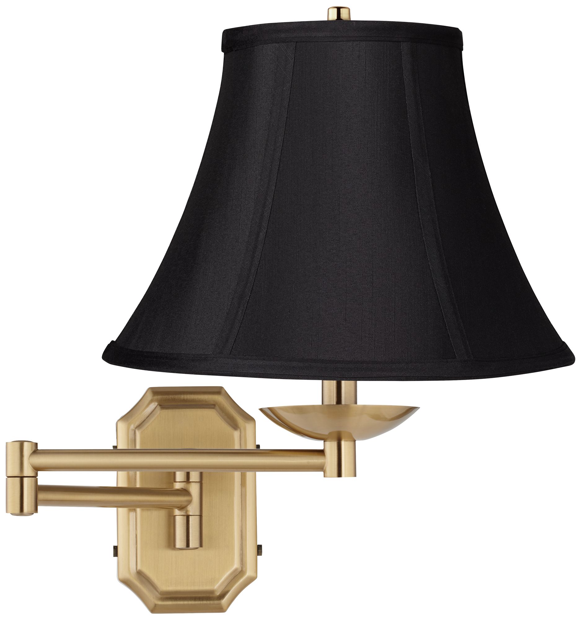 Black Bell Alta Cut Corner Antique Brass Swing Arm