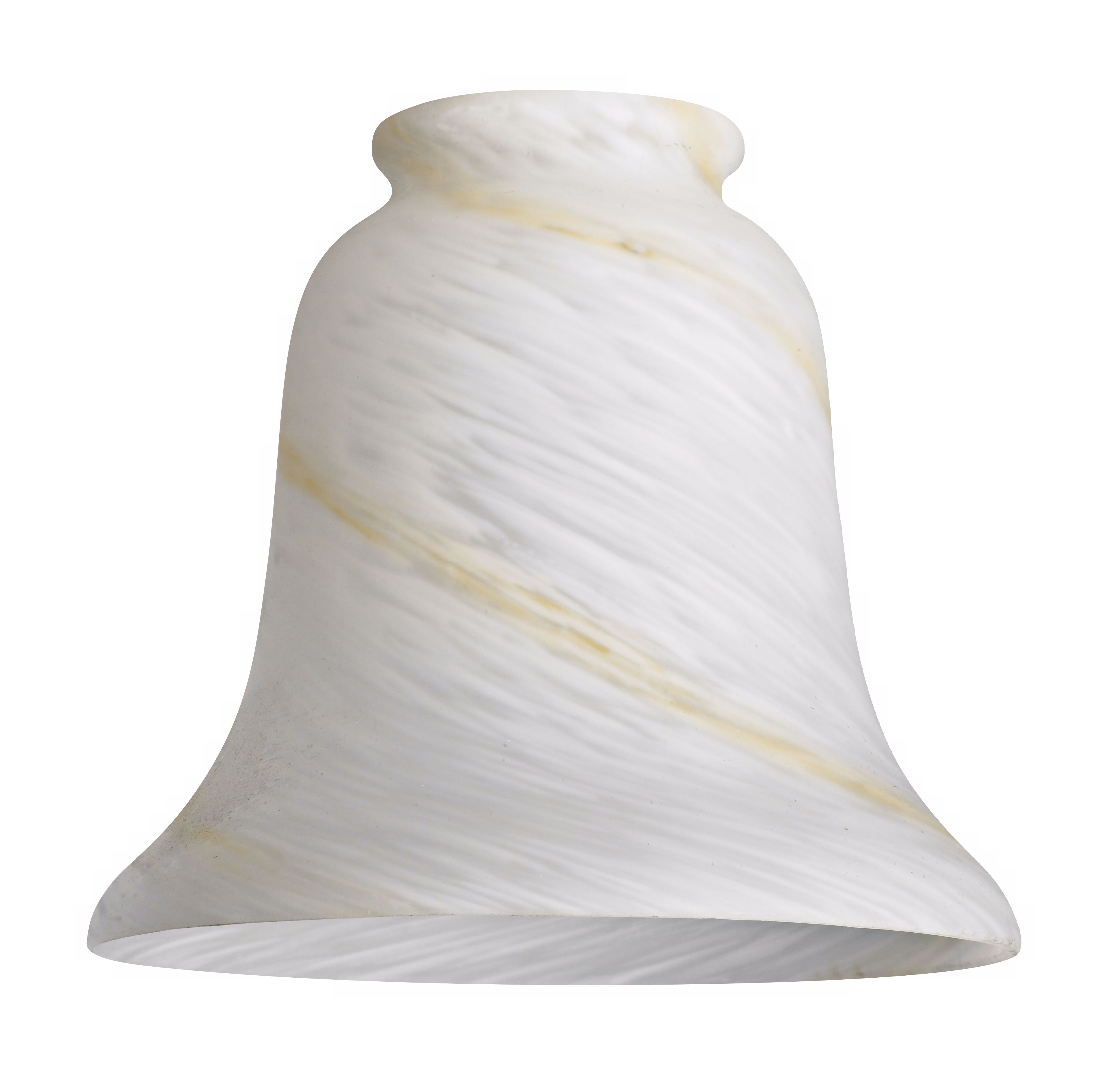 2 1/4" Fitter Set of 4 Faux Alabaster Glass Bell Shades