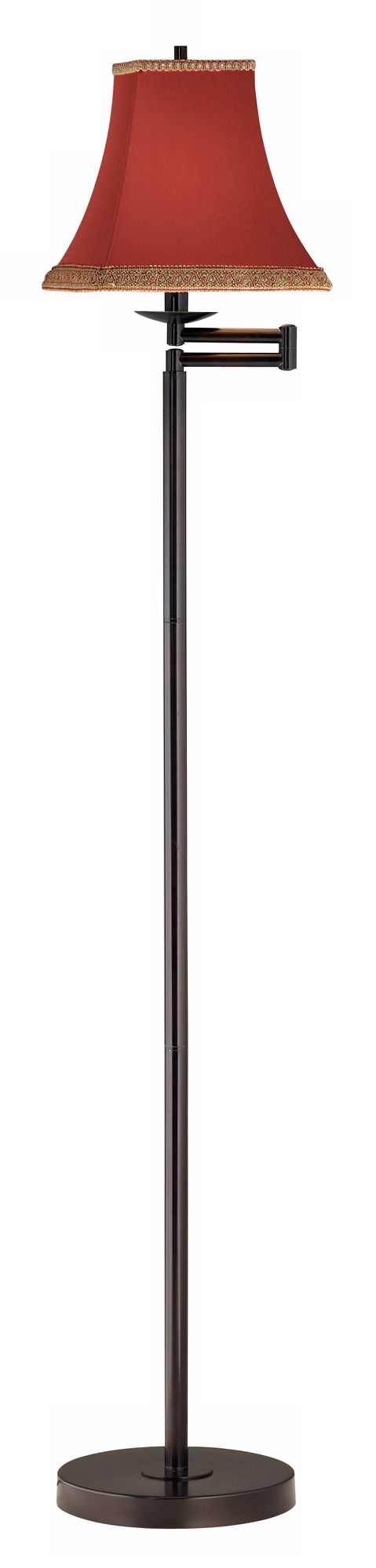 360 Lighting 60 1/2" High Red Rust And Bronze Swing Arm Floor Lamp