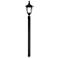 Bellagio 103" High Black Outdoor Post Light with Burial Pole