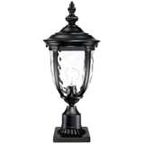 Bellagio 22 1/2&quot; High Black Traditional Post Light with Pier Adapter