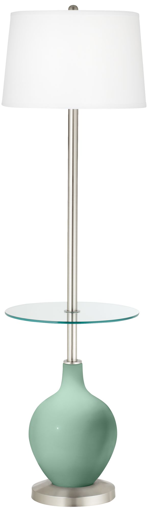 Grayed Jade Ovo Tray Table Floor Lamp