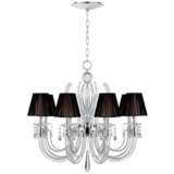 Derry Street Crystal 32&quot;W Black Chandelier with LED Canopy