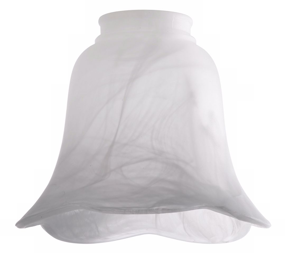 Marbleized 2 1/4" Wide Scallop Glass Shades - Set of 4