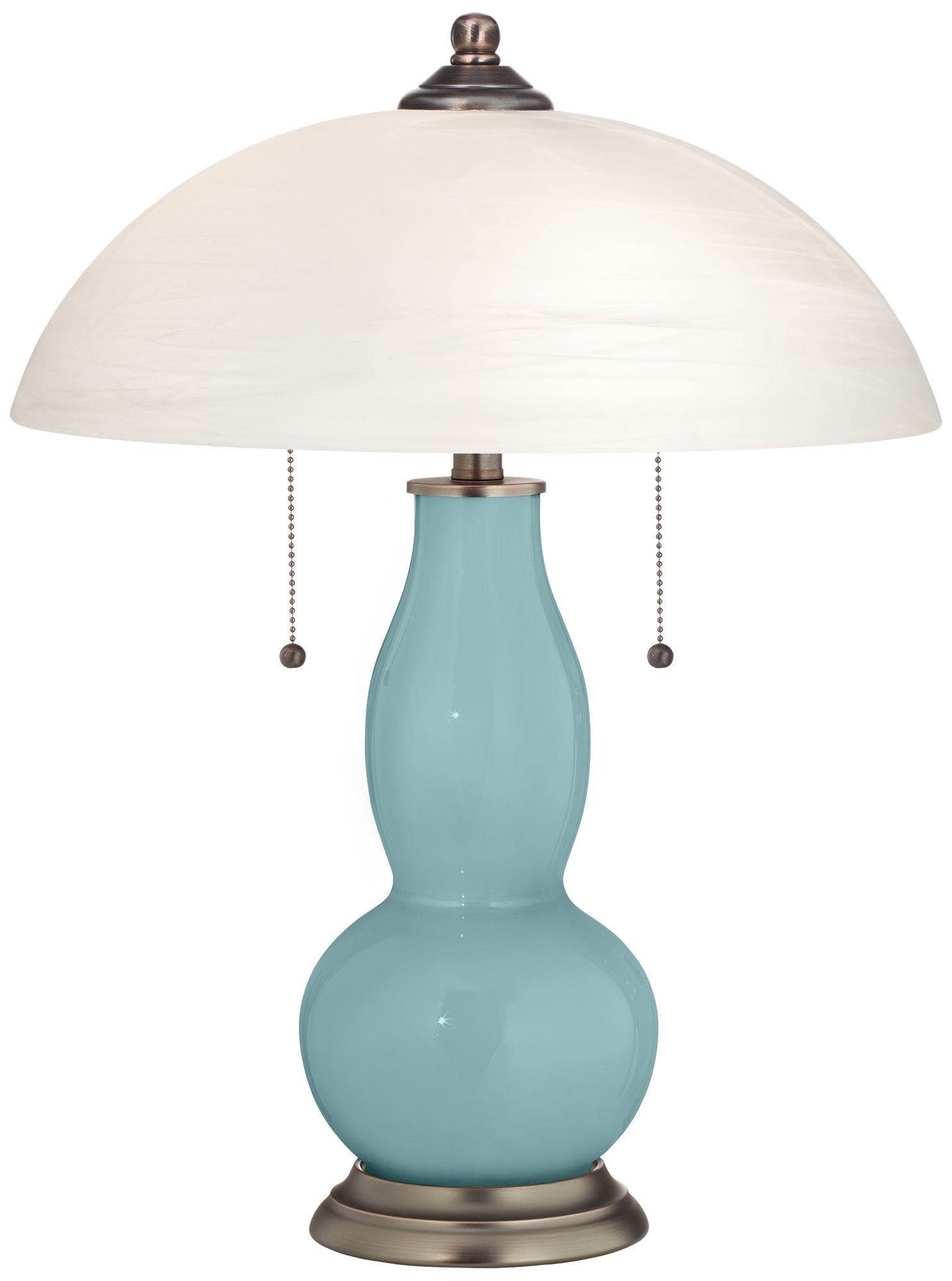 Raindrop Gourd-Shaped Table Lamp with Alabaster Shade