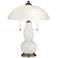 Winter White Gourd-Shaped Table Lamp with Alabaster Shade