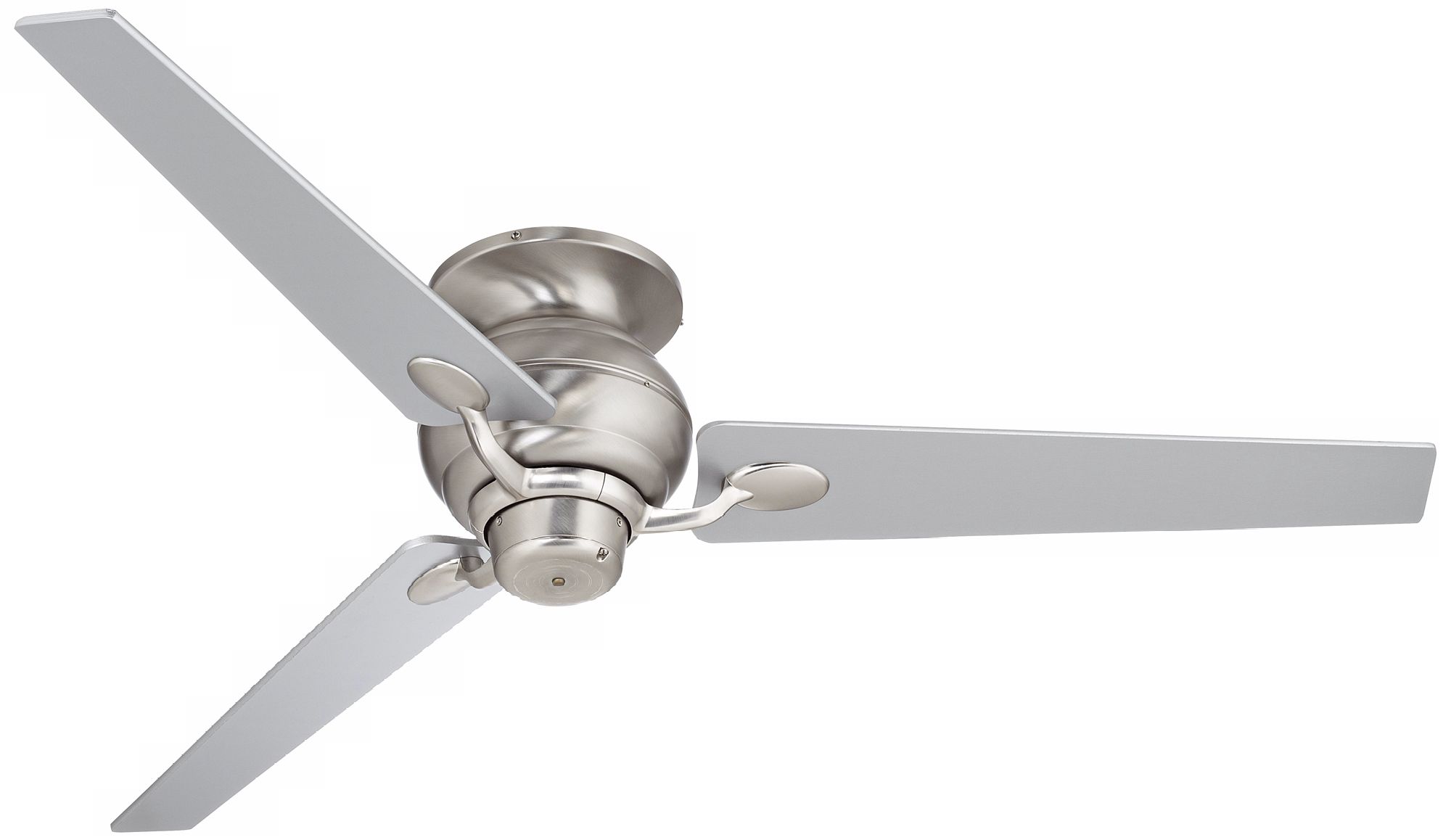 60" Spyder Brushed Nickel Tapered Blade Hugger Ceiling Fan 17J40