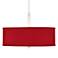 Red Textured Polyester 16" Wide Pendant Chandelier