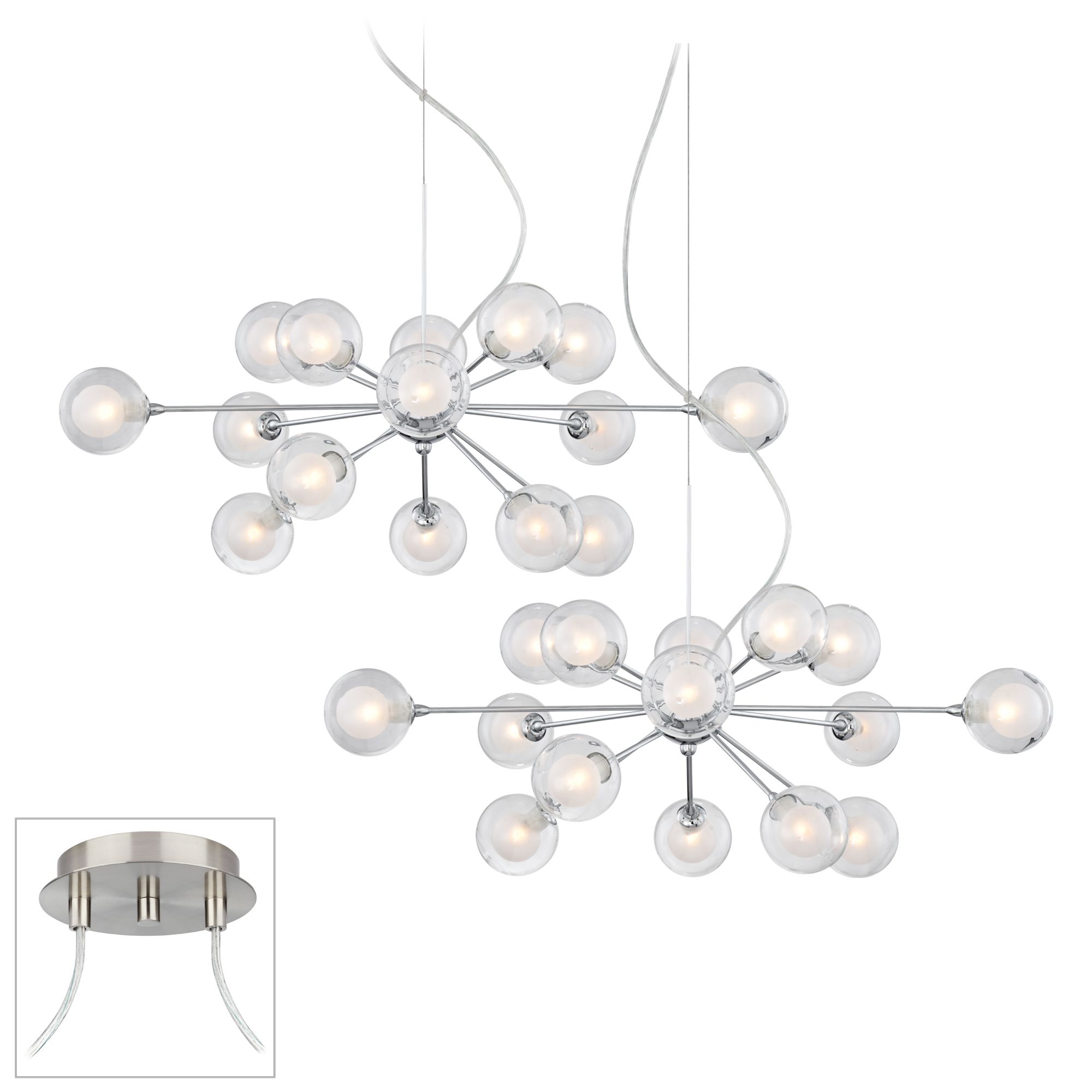 Possini Euro Design Spheres 30-Light Glass Pendant