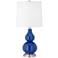 Royal Blue Small Gourd Accent Table Lamp