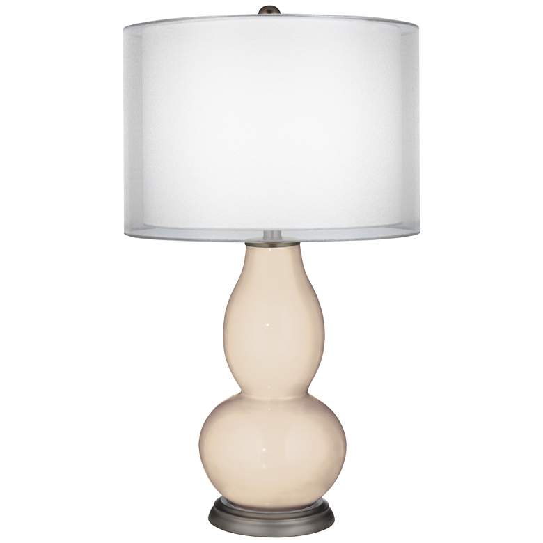 Steamed Milk Sheer Double Shade Double Gourd Table Lamp
