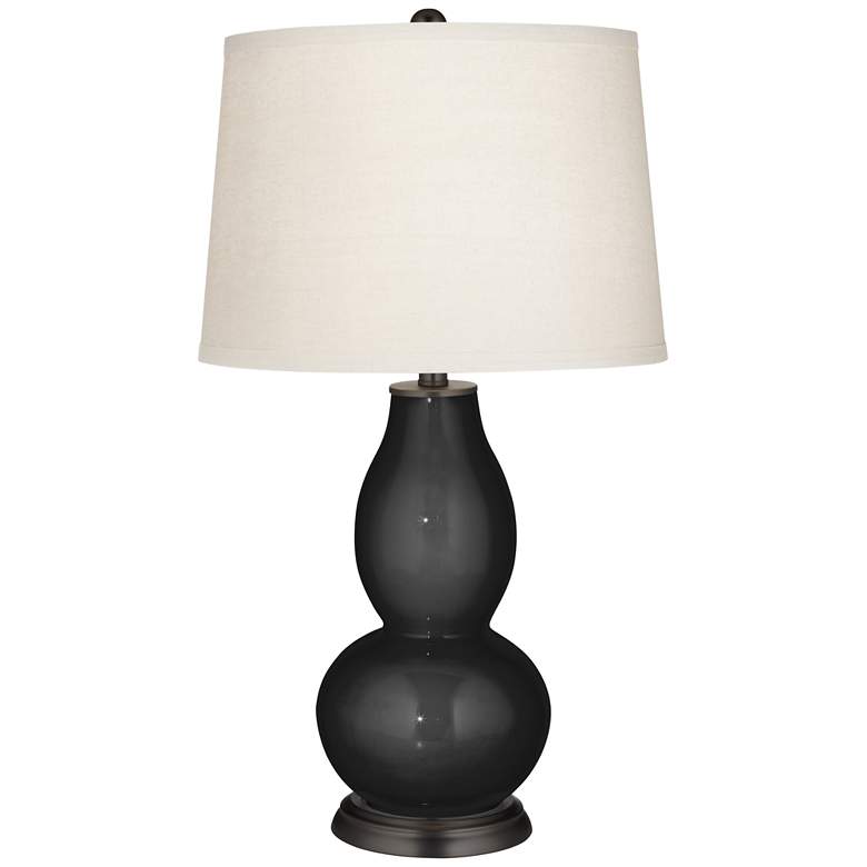 Image 2 Tricorn Black Double Gourd Glass Table Lamp