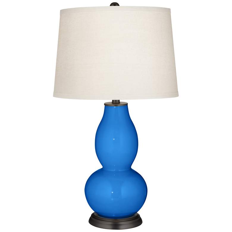 Image 3 Royal Blue Double Gourd Table Lamp