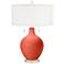 Toby Modern Table Lamp in Designer Koi Orange by Color Plus