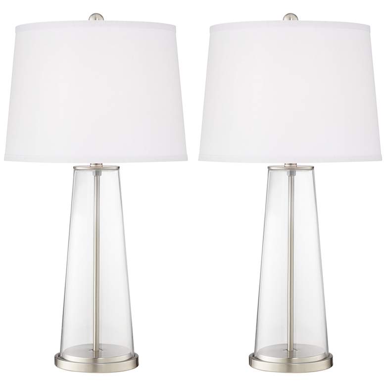 Image 1 Clear Glass Fillable Leo Table Lamp Set of 2