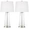 Clear Glass Fillable Leo Table Lamp Set of 2