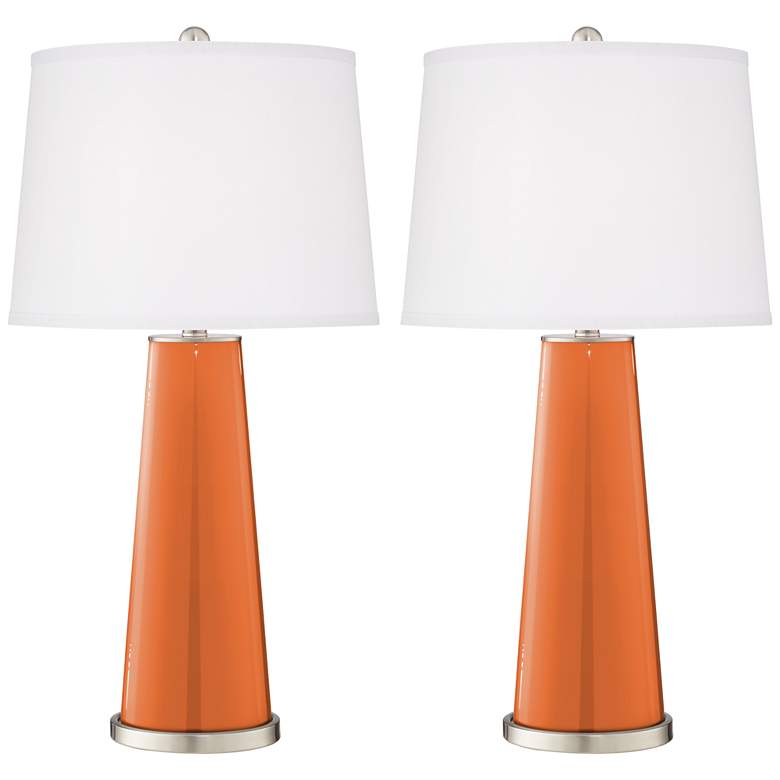 Image 2 Celosia Orange Leo Table Lamp Set of 2