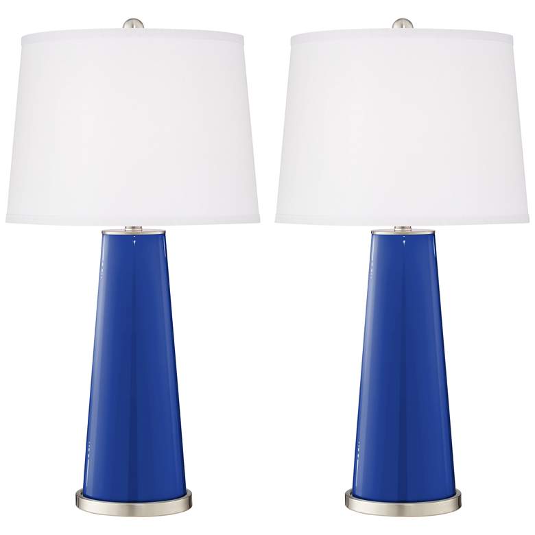 Dazzling Blue Leo Table Lamp Set of 2