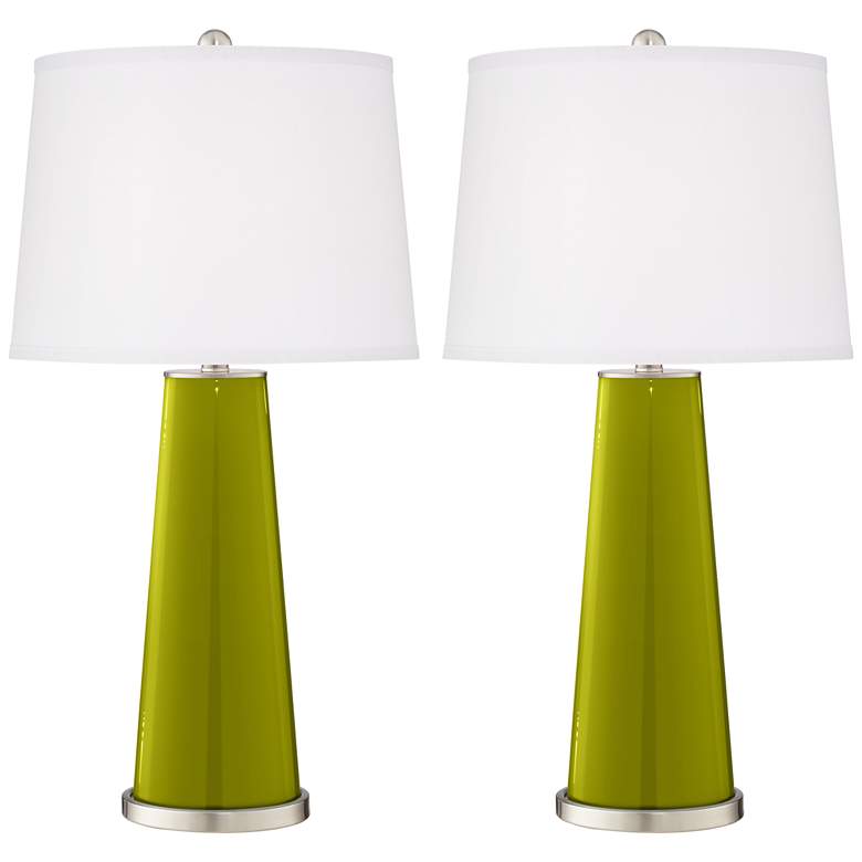 Image 2 Olive Green Leo Table Lamp Set of 2