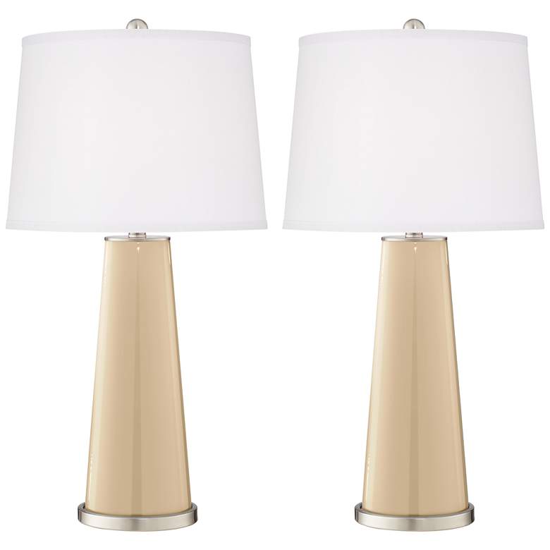 Colonial Tan Leo Table Lamp Set of 2