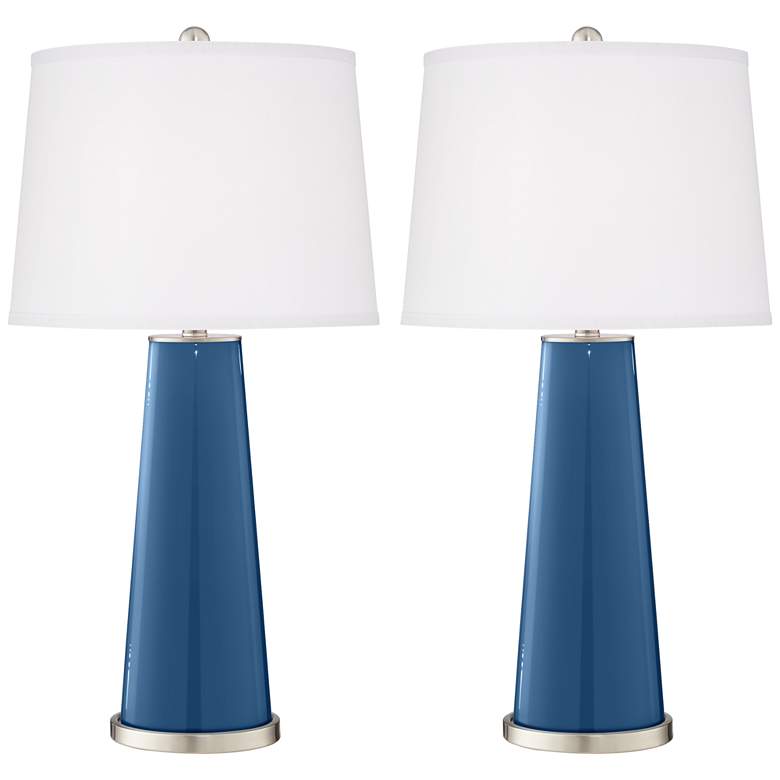 Regatta Blue Leo Table Lamp Set of 2