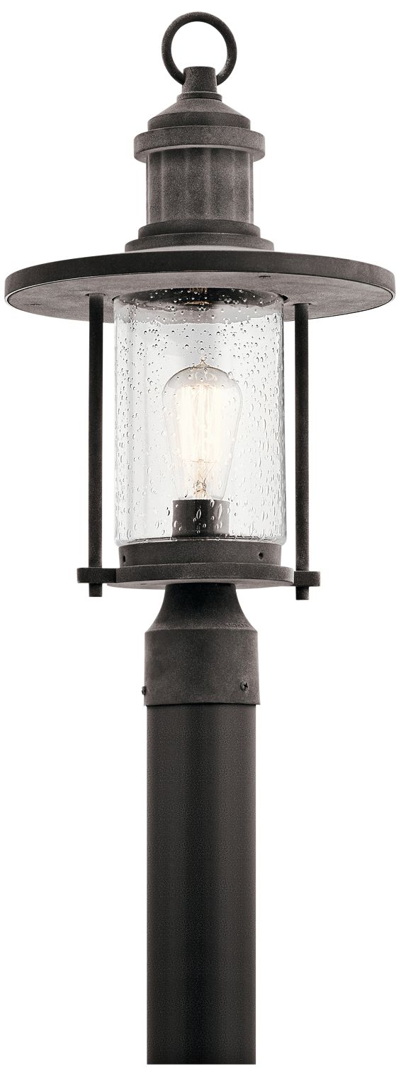 Kichler Riverwood 19 3/4" High Weathered Zinc Outdoor Post Light