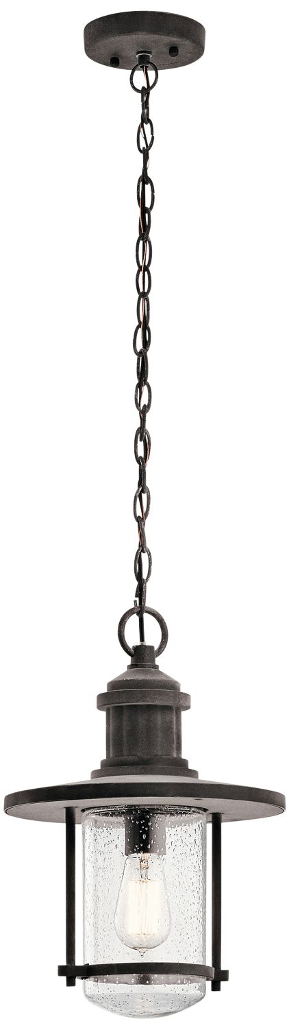 Kichler Riverwood 16 1/4" High Weathered Outdoor Hanging Light