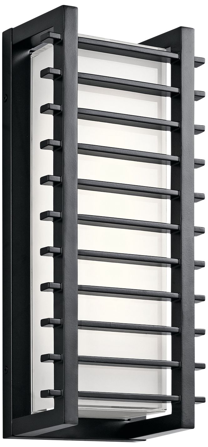 Kichler Rockbridge 16 1/4" High Black LED Outdoor Wall Light