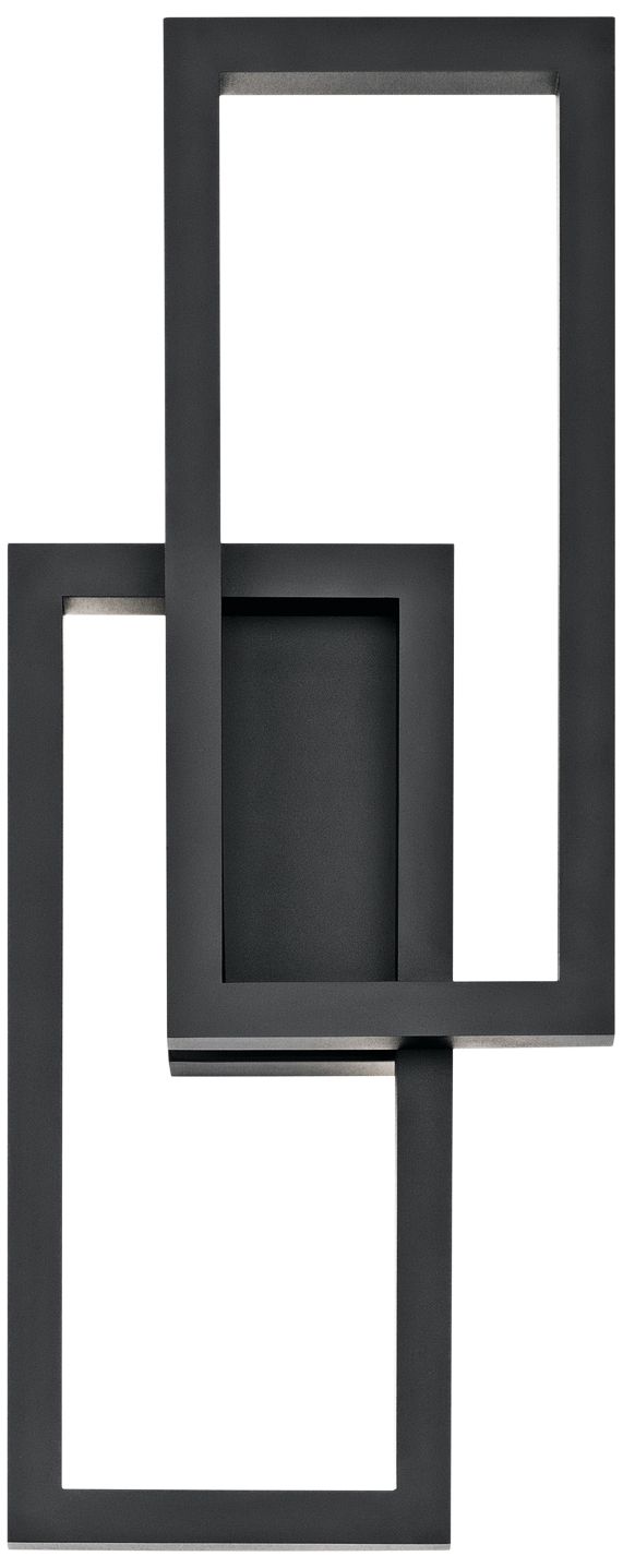 Kichler Rettangolo 24" High Black LED Outdoor Wall Light